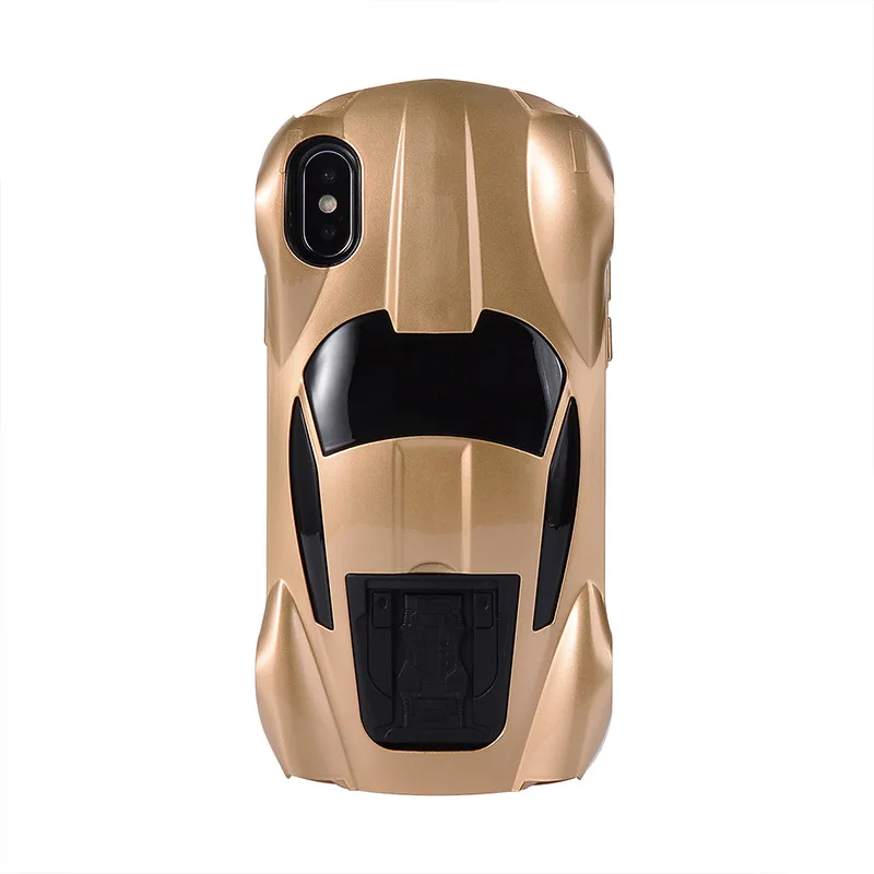 Roc Joan чехол для iPhone 6S 6 7 8 Plus X Трансформеры спортивный автомобиль матовый однотонный золотой белый твердый чехол персональный чехол - Цвет: gold