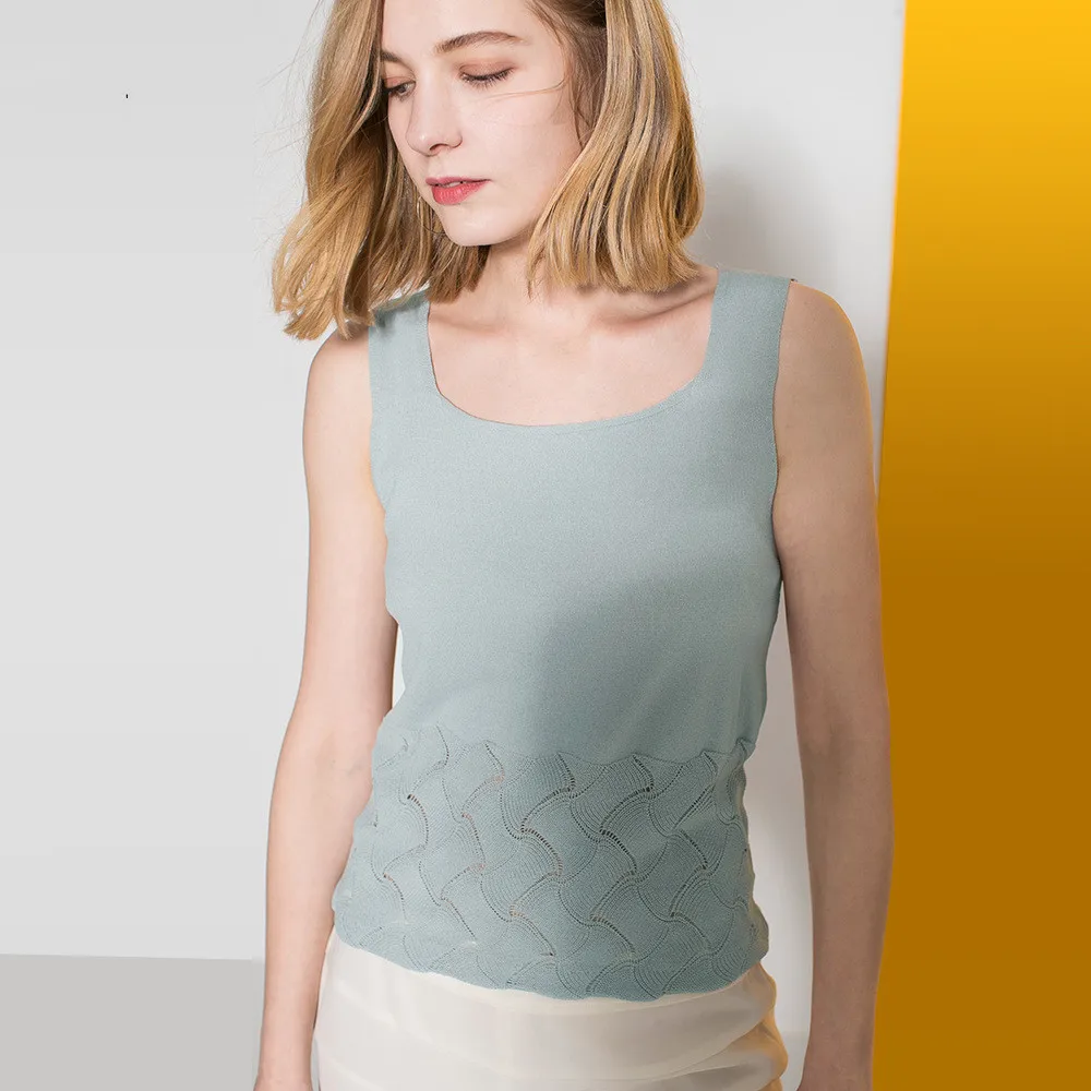 Летний топ на бретелях для женщин свитер Unif Camisole трикотажная рубашка фитнеса