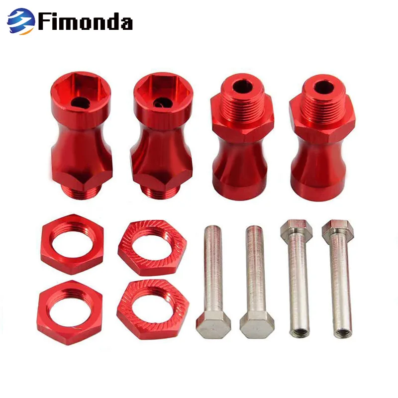 

HSP 4pcs Wheel Hex 12mm Turn 17mm Aluminum Adapter lengthened Thickening 30MM For 1/10 RC Car Buggy Bigfoot Truck Turn 1/8 Tires
