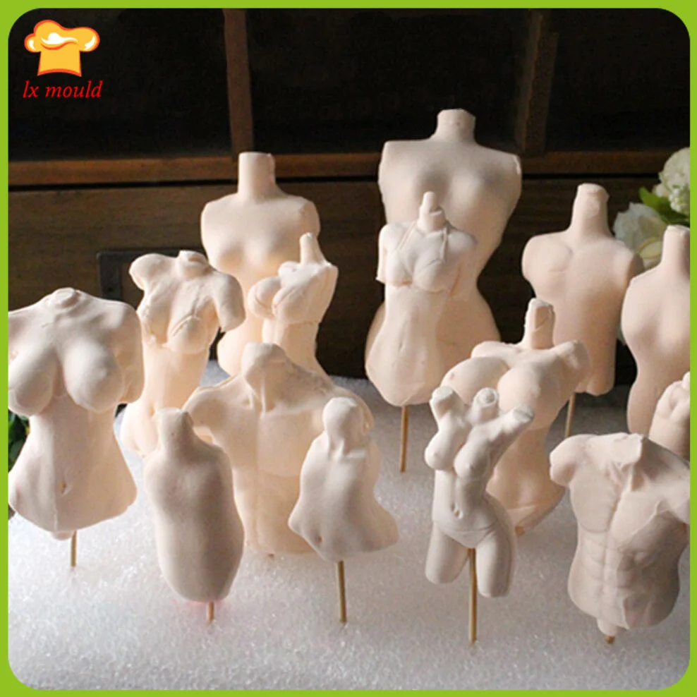 Двойная форма для сахара куклы тела силиконовые формы пищевых продуктов|mold dolls|mold