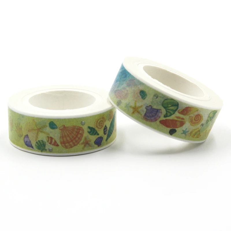 

Creative DIY Paper Scrapbook Paper Rice Hot Style Japanese Printed Decorative Colorful Shell Office Adhesive Paper Washy Tape