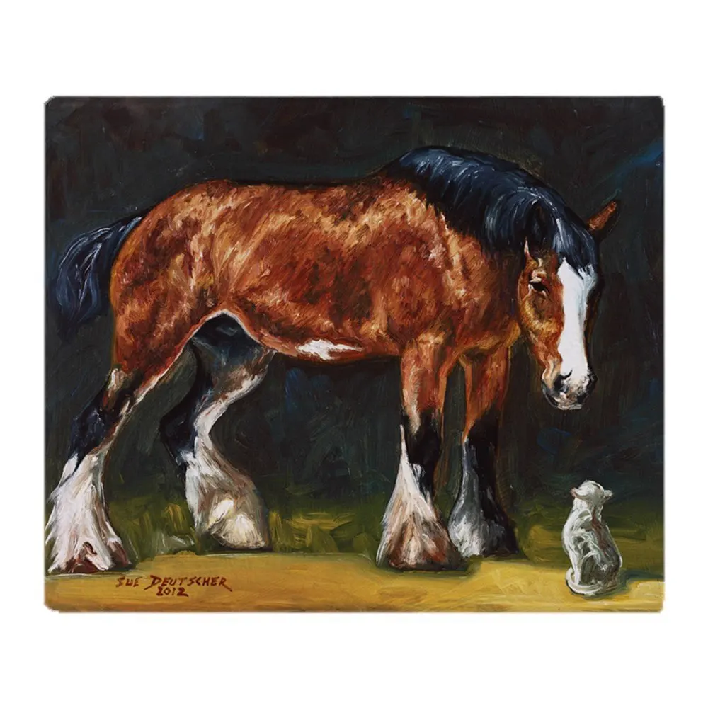 Clydesdale лошадь и Кошка мягкий флис пледы одеяло Твердые 350 г толстые одеяла s на
