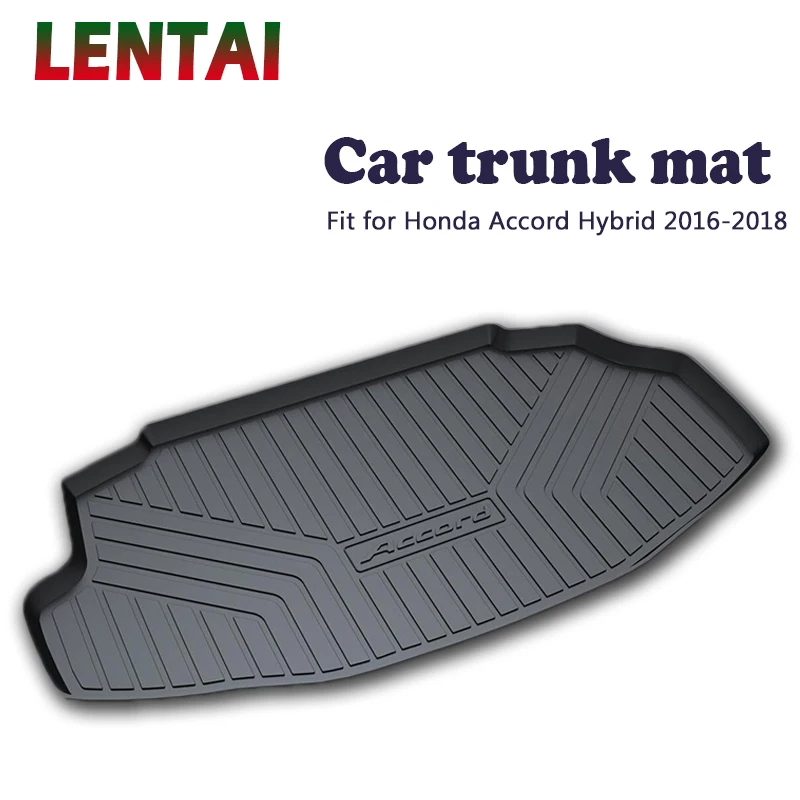 1PC Car rear trunk Cargo mat For Honda Accord Hybrid 2016 2017 2018 Boot Liner Tray Waterproof carpet Anti-slip mat Accessories