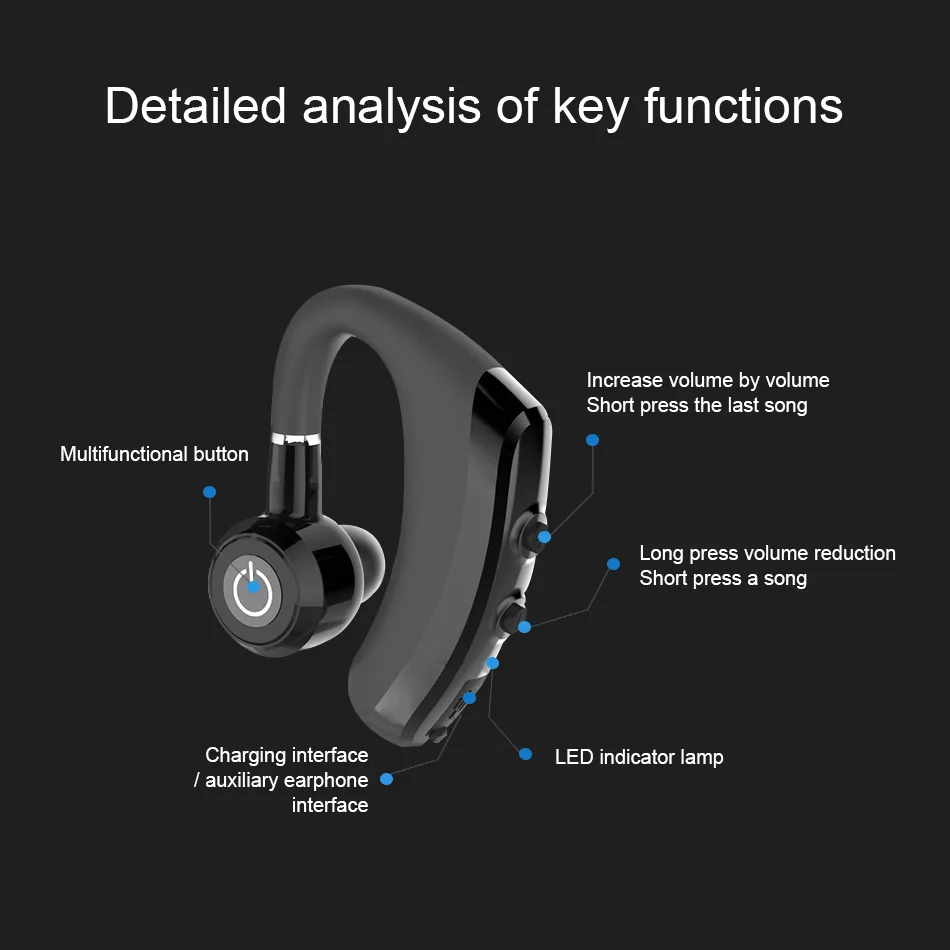 Kexu бизнес Bluetooth гарнитура беспроводные наушники автомобиль V4.0 телефон громкой