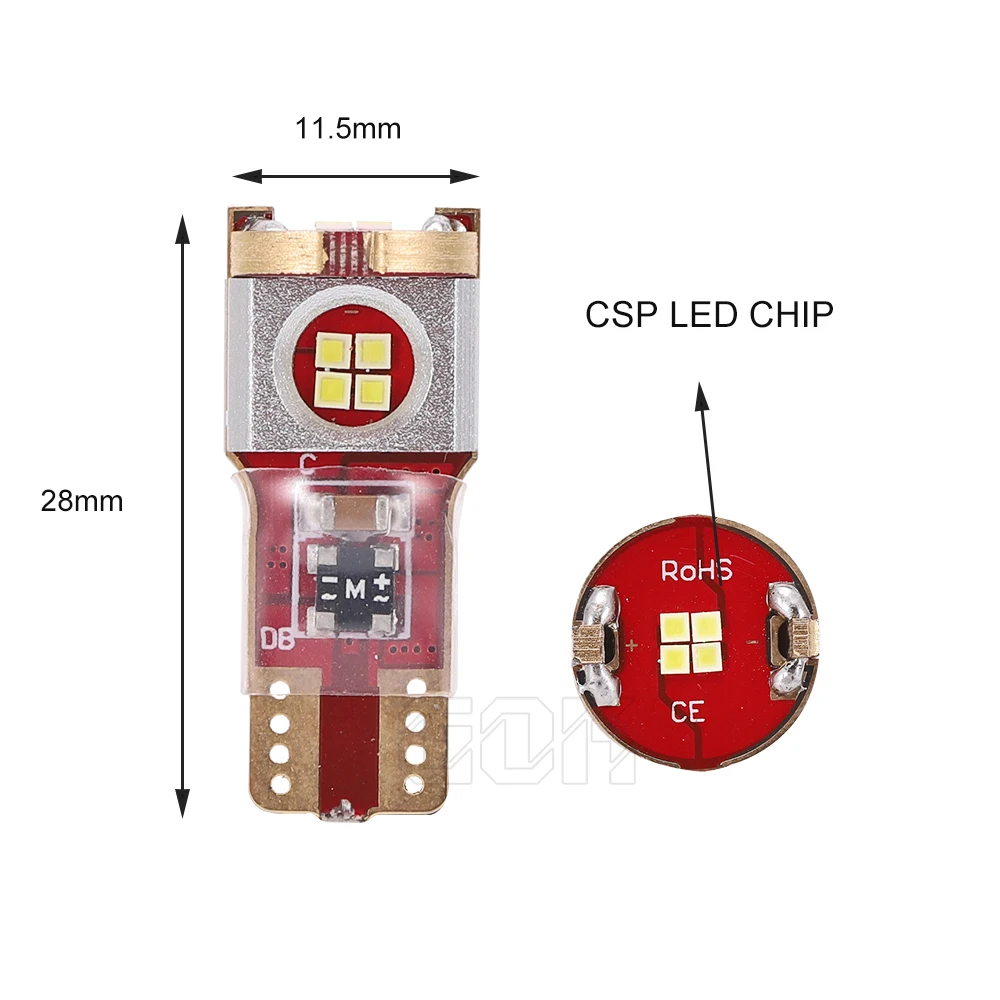 2x супер яркий светодиодный T10 W5W 12 SMD CSP чип 168 194 Canbus без ошибок Автомобильный