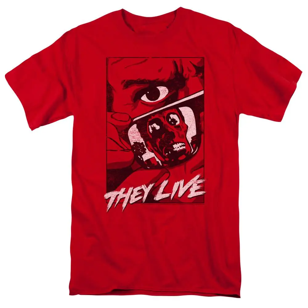 Мужская классическая футболка с графическим постером They Live | одежда