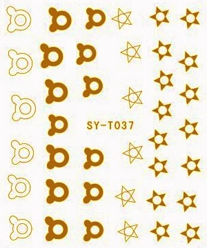 6 упаковок/лот Золотые/Серебряные наклейки на воду Металлические для ногтей