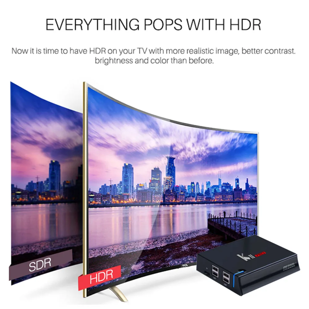 KII PRO Android tv BOX+ DVB-S/S2& DVB-T/T2& DVB-C STB Android 7,1 Amlogic S905D четырехъядерный 2 Гб 16 Гб 4K WiFi HD медиаплеер