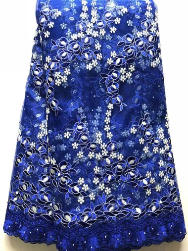 2019 High Quality African Lace Fabrics/French Net Embroidery Peach Flowers Tulle Fabric French stones FLL3386 | Дом и сад