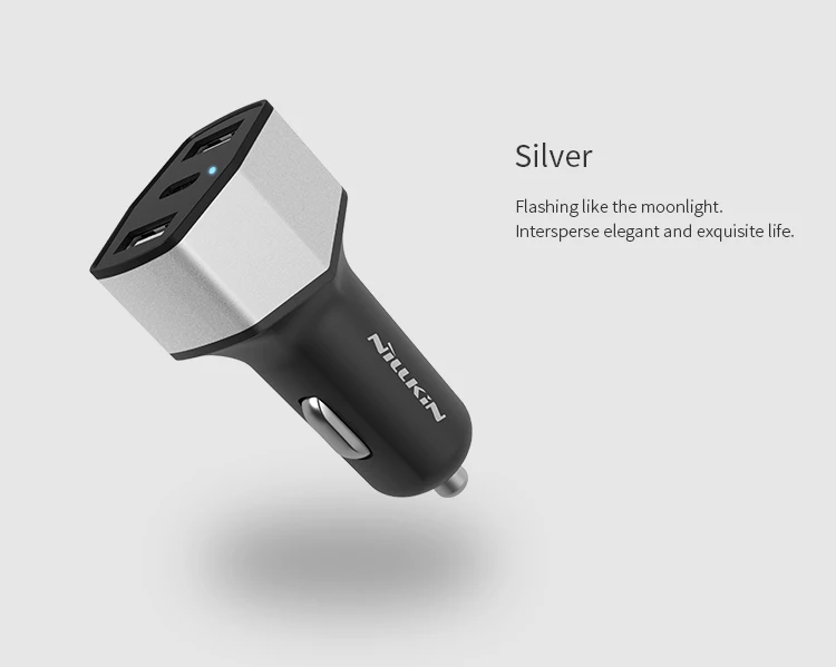 Автомобильное зарядное устройство Nillkin Зарядное устройство USB-C интерфейс 3 выходными портами usb+ USB3.1 Тип-c для Apple iPhone 7 PLUS samsung Galaxy S8 плюс A3 A5 A7