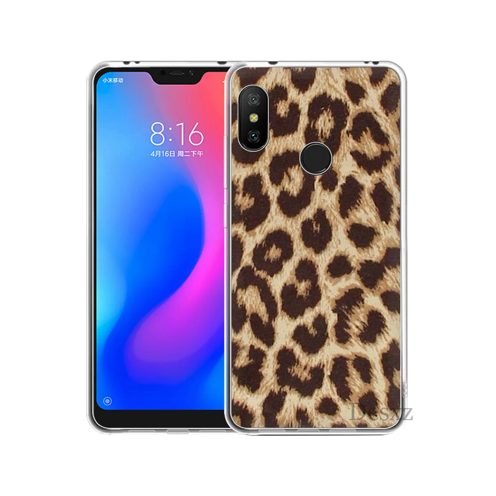 Чехол для телефона с леопардовым принтом Xiaomi Mi 6 8 Lite SE A1 A2 5X 6X Mix 2S F1 Мягкий