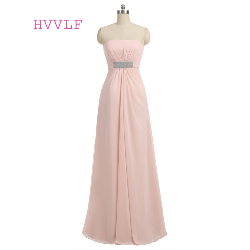 Шифоновые длинные платья подружки невесты длиной до пола недорогие для