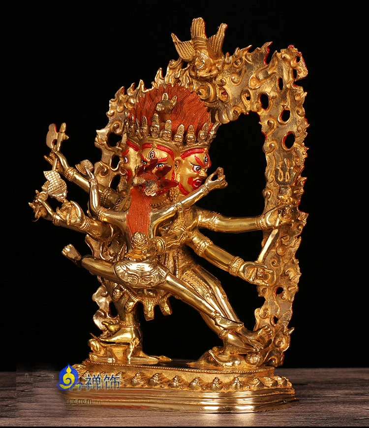 30cm large # GOOD -Buddhism bless Safety Health Talisman #efficacious Protection Nepal Gold-plated Hayagriva buddha statue | Дом и сад