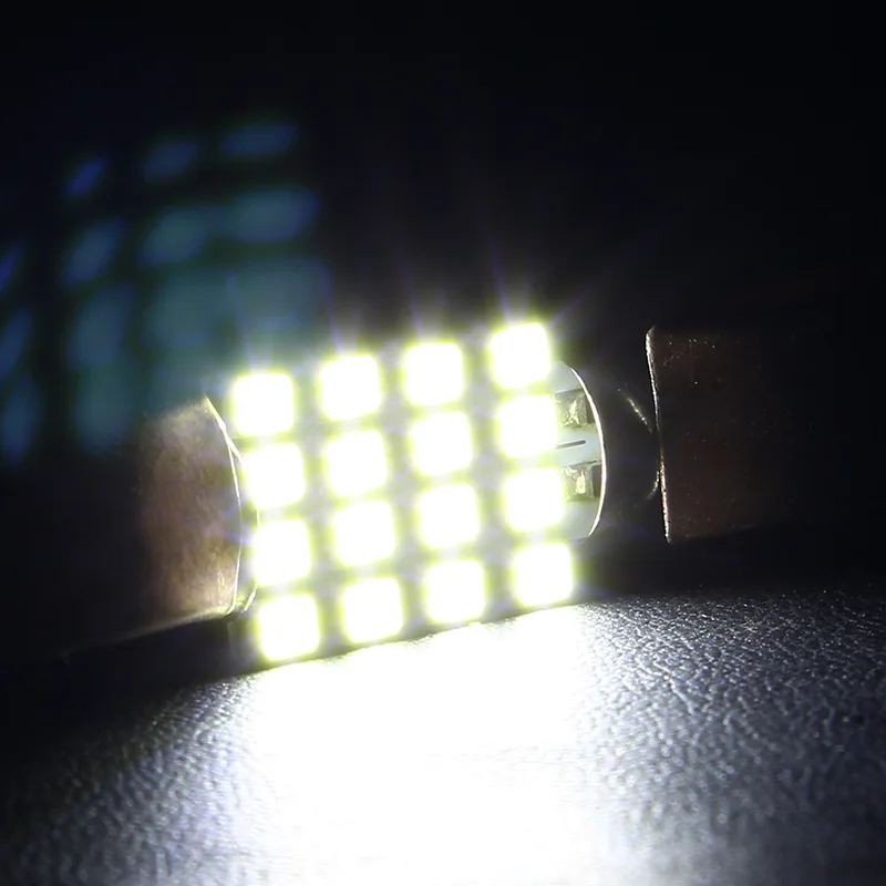 Лейтес 300 шт. 31 мм 36 мм/39 мм/41 3528 1210 SMD 16 светодиодный Авто купольная гирлянда для
