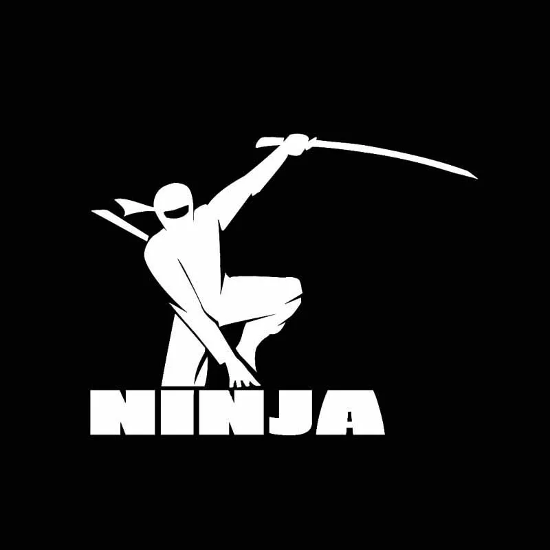 15*11.6CM Ninja Coming Watch Out Warrior Mask Car Sticker Decal Soldier Black/Silver Covering The Body Vinyl c1-7015 | Автомобили и