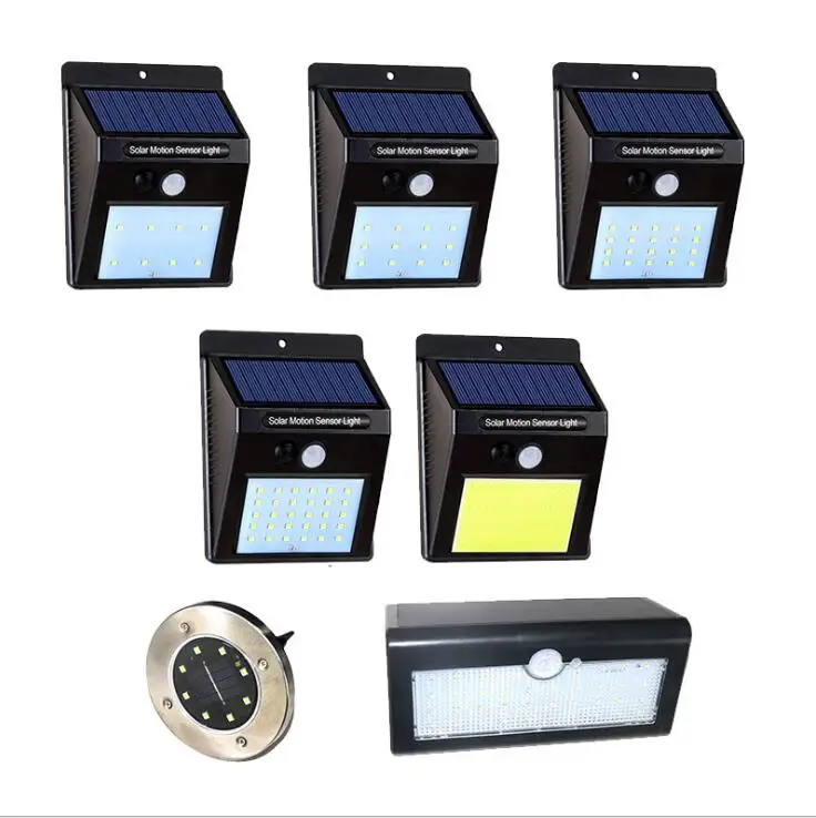 48 светодиодов солнечные светильники наружные садовые супер яркие индукционные