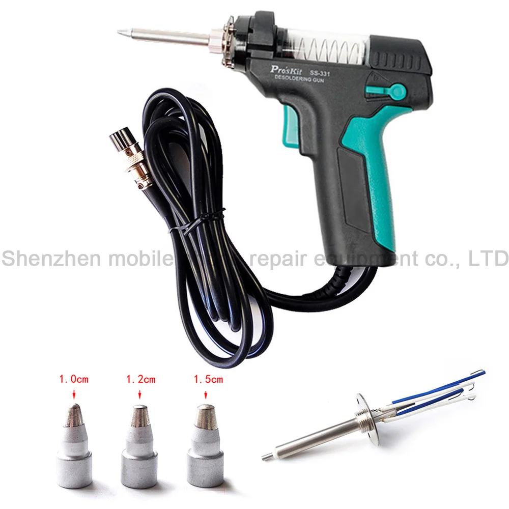 Pro'sKit SS-331H Электрический насос для распайки, аксессуары, отдельные части, флитер, губка, сопла, ручка нагревателя, фильтр, труба, губка