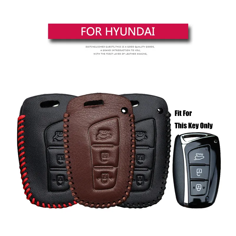 Kukakey чехол для ключа из натуральной кожи Hyundai Grand IX45 Azera Equus Genesis Santa Fe | Автомобили и