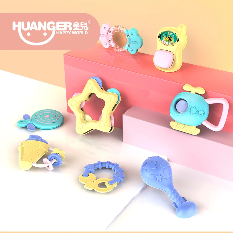 Huanger 8 шт вареные детские погремушки и милые Прорезыватели игрушка для