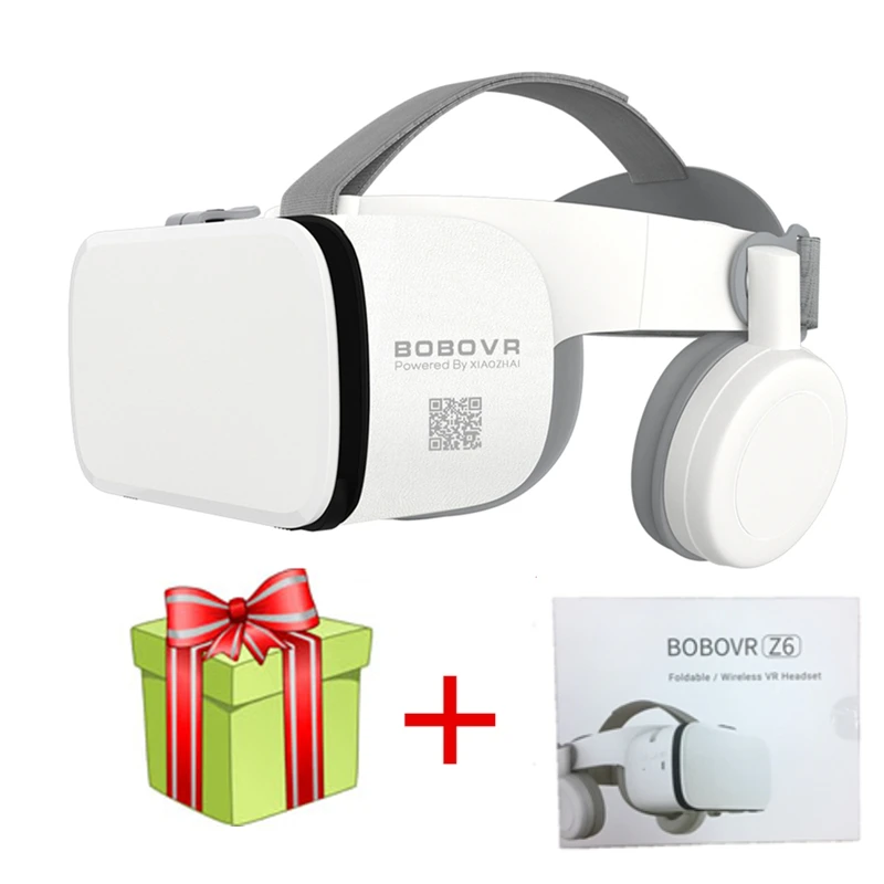 Bundle 1 Новейшие Bobo vr Z6 VR очки беспроводные Bluetooth VR очки Android IOS Удаленная реальность VR 3D картонные очки 4,7-6,2 дюймов - Цвет: Bundle 1