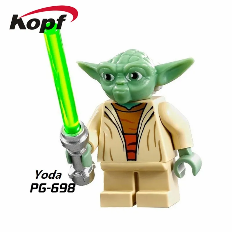 PG698 Without Box Одиночная супер героев модель йода Финн K-3PO кирпичи фигурки здания блокирует обучение Куклы Детские Подарочные игрушки PG698 - Цвет: PG698 Without Box