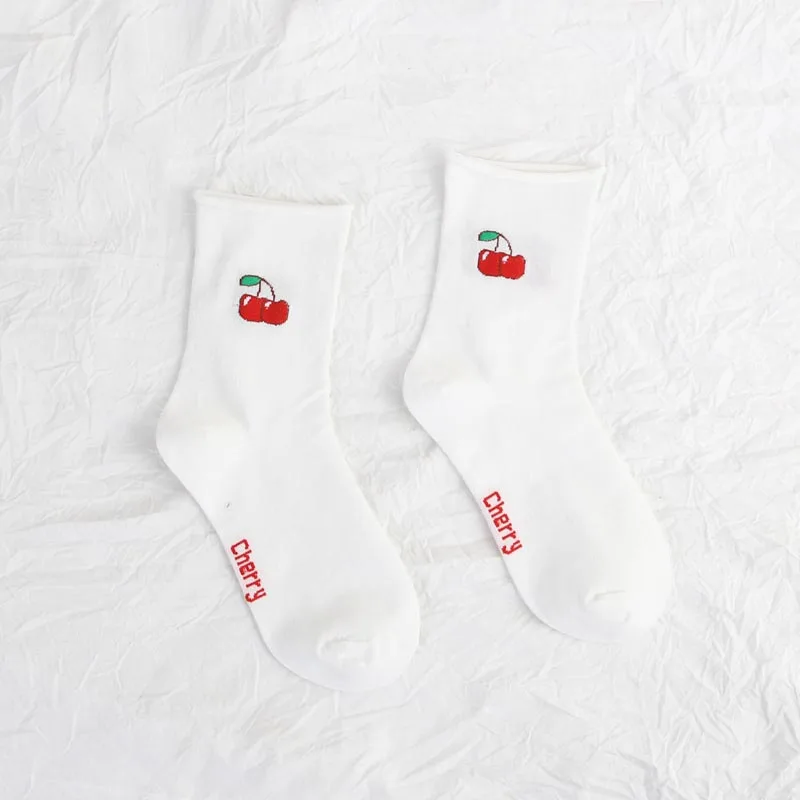 

Korea Kawaii Casual Candy Color Fruit Harajuku Women Socks New Product Breathable Antiskid Summer Socks College Style