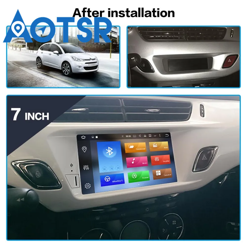 Android 10 Автомобильный CD dvd-плеер 8 ядер для Citroen C3 DS3 2011-2016 мультимедийный плеер