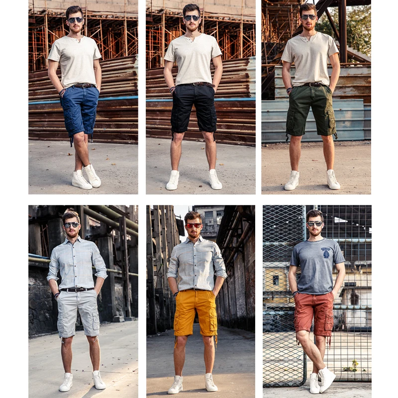 Мужские шорты карго SD Повседневные Дышащие в Военном Стиле лето 2019|Мужские шорты|