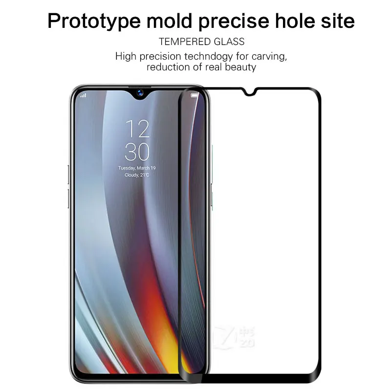 Полное покрытие закаленное стекло для Realme 3 Pro 2 Защитная пленка экрана защитное