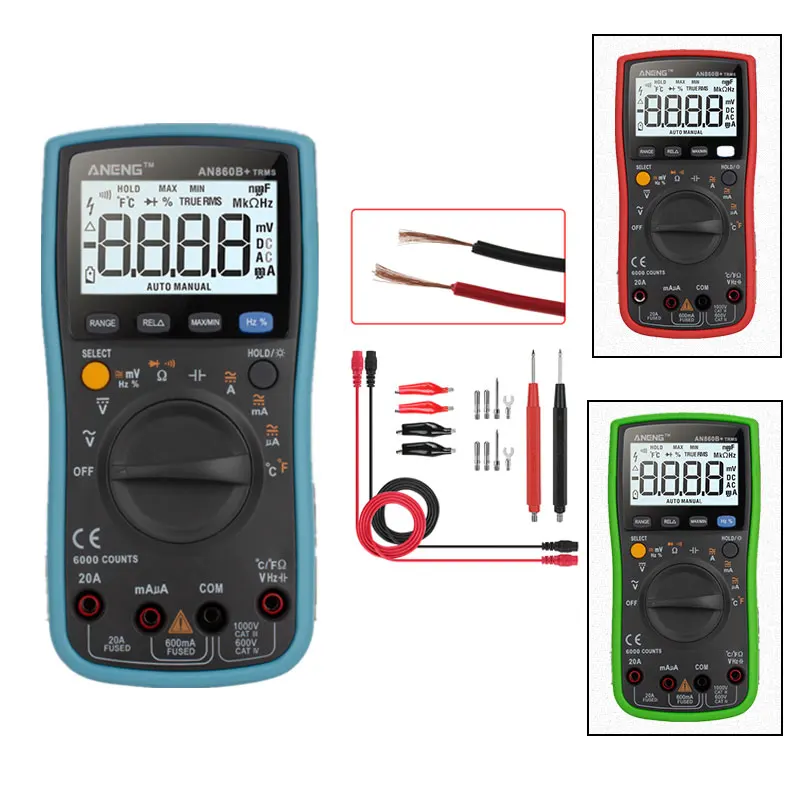 AN860B + зонд LCD 6000 отсчетов Цифровой мультиметр переменного/постоянного тока