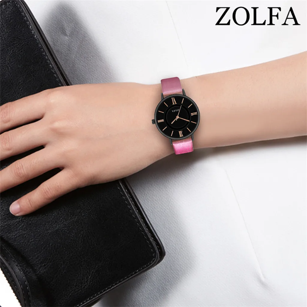 Женские кварцевые часы с кожаным ремешком простые деловые Прямая поставка Wd3