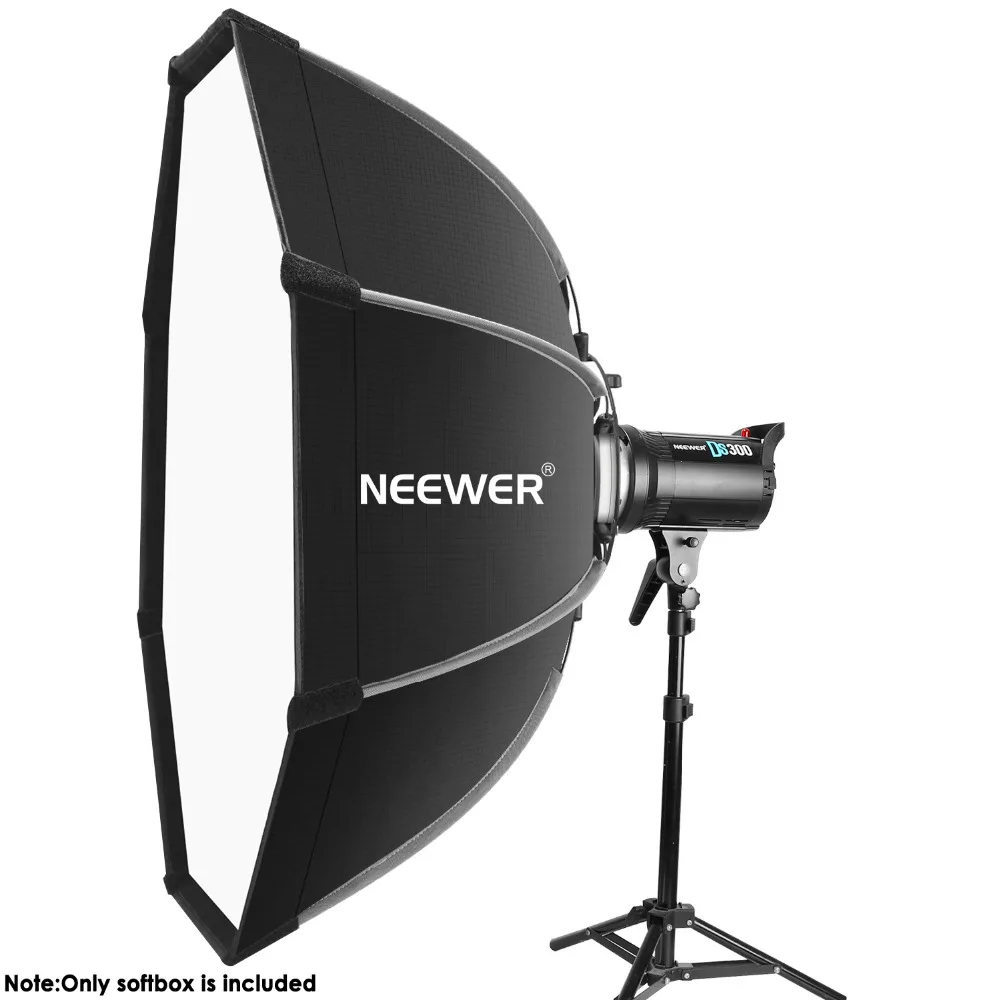 Neewer 26 дюймов/65 см складной восьмиугольный софтбокс с креплением Bowens Speedring, чехол для вспышки Speedlite Studio Flash