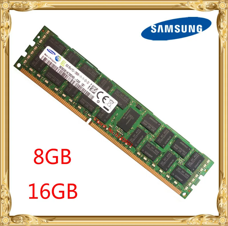 Серверная память Samsung DDR3 8 ГБ 16 1333 МГц 1600 1866 ECC REG PC3-12800R регистр ОЗУ DIMM 12800 Гб 2RX4 X58 | Оперативная память -32953253353