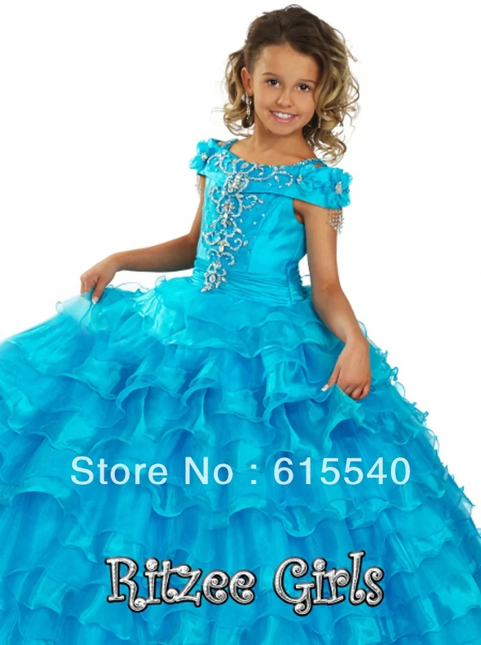 Junior Flower Girl Dresses Cocktail Girls Size Silk Ruffle Spaghetti Straps Sleeveless Beading Ball Gown Floor Leng 2015 Outlet|outlet