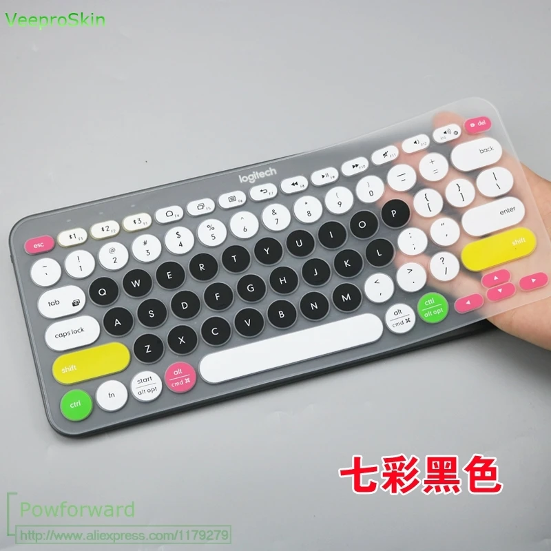 candyblack Силиконовый чехол для клавиатуры защитная пленка для logitech K380 K 380 Bluetooth клавиатура мульти-устройство механическая защита кожи - Цвет: candyblack