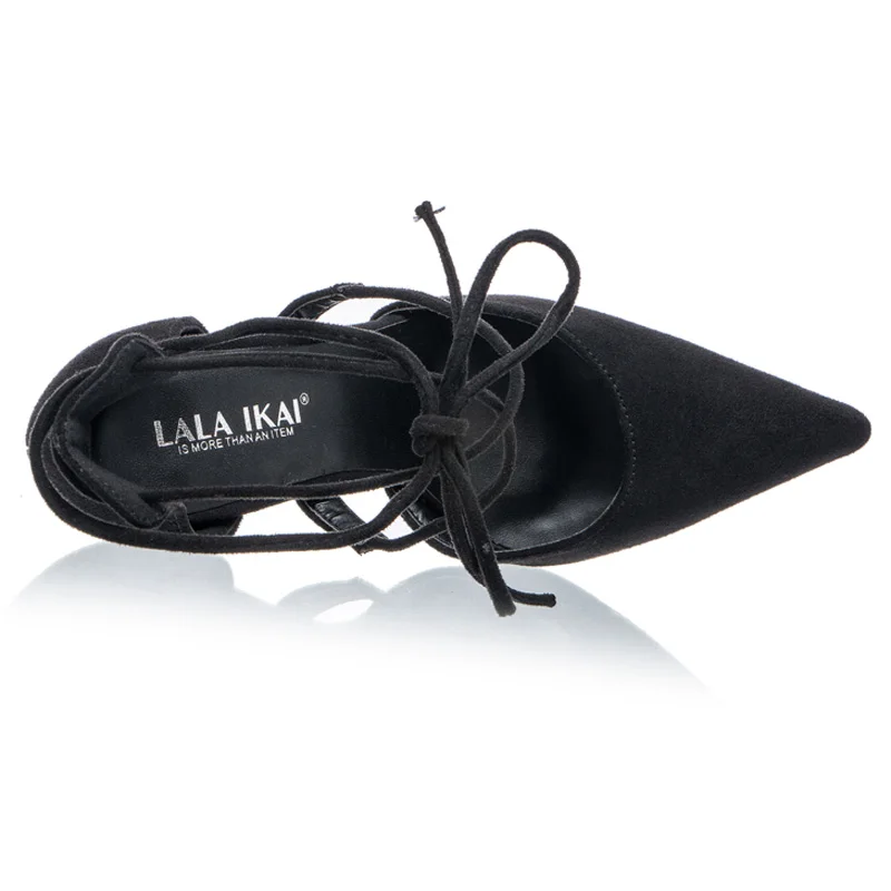 Lala IKAI/Брендовая обувь женские замшевые сандалии-гладиаторы летние Сандалии на