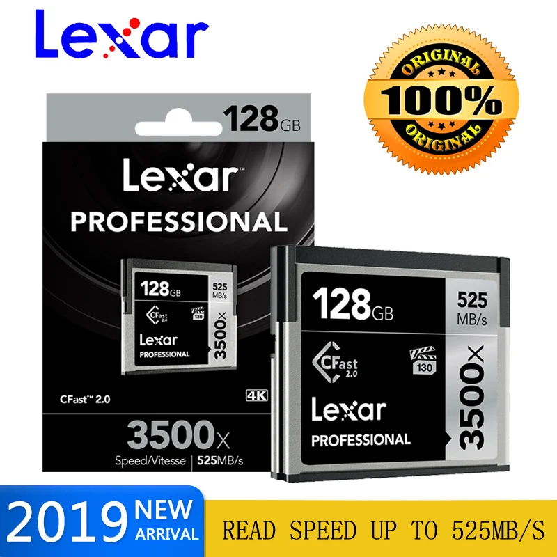 Оригинальный Lexar 525 МБ/с./с. бренд 3500x128 Гб CompactFlash CF карты памяти для Dslr камера Hd