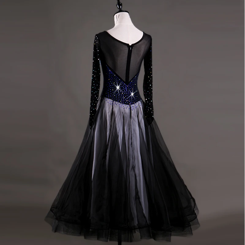 Женское платье для современных танцев танцевальное с бриллиантами соревнований