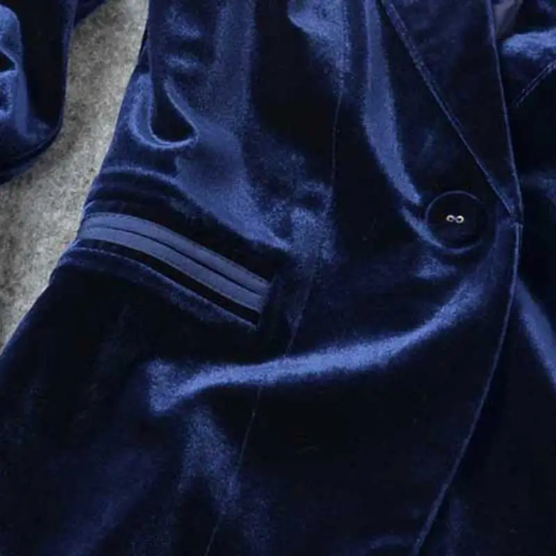 HEE GRAND 2018 модный бархатный женский Блейзер красный синий Элегантный костюмы