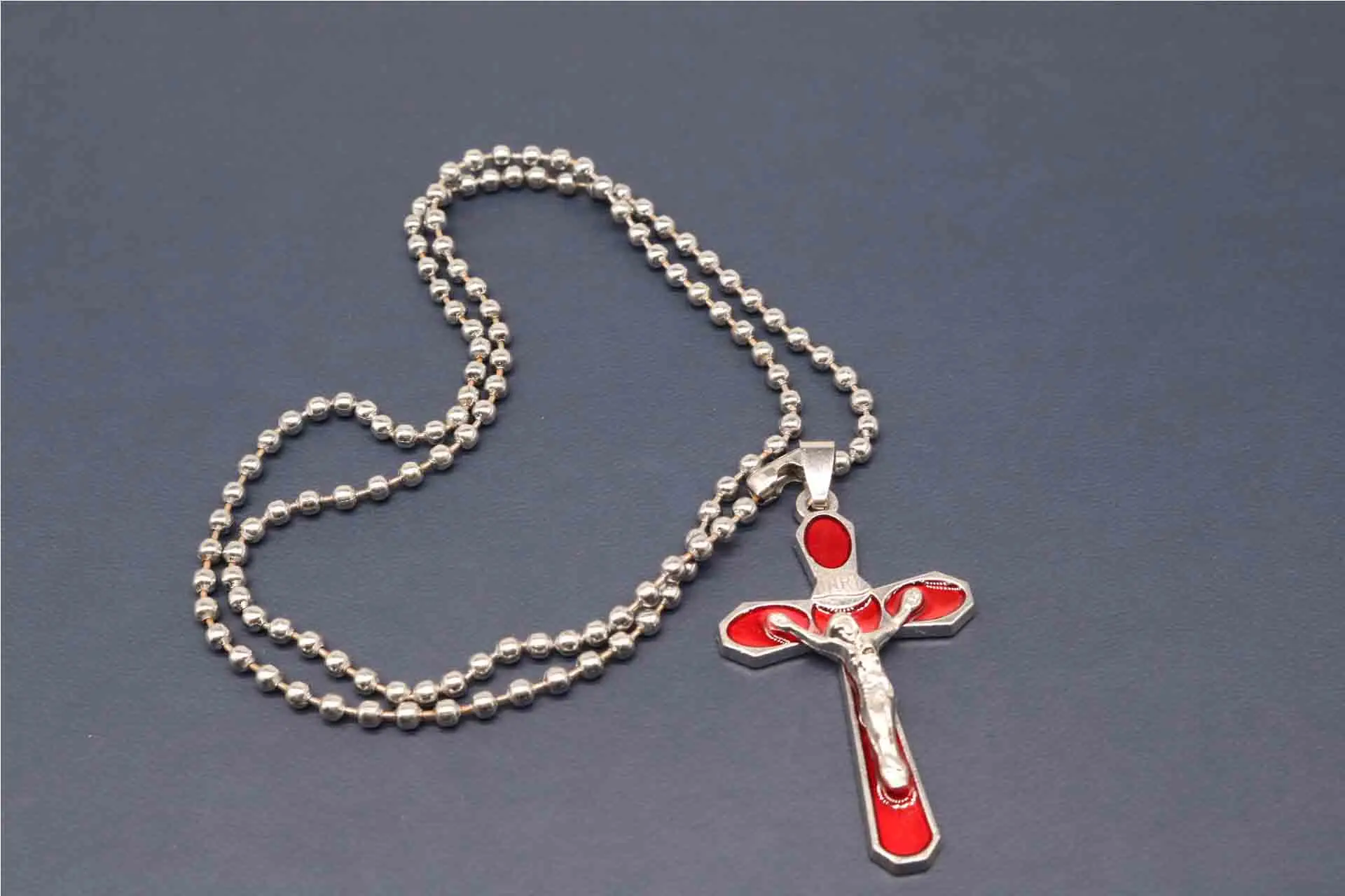 New Christian colored crosses with long chains. Fashion cross bead chain necklace. Casual rosary chain. Prayer necklace | Украшения и