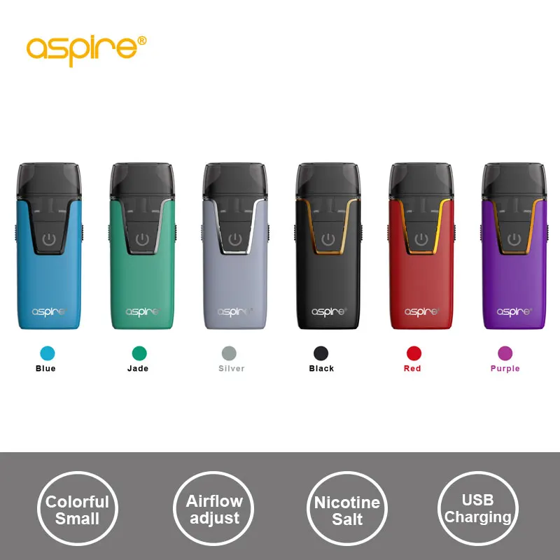 100% Подлинная Aspire Nautilus AIO комплект Pod система с 1.8ohm мундштук для электронной
