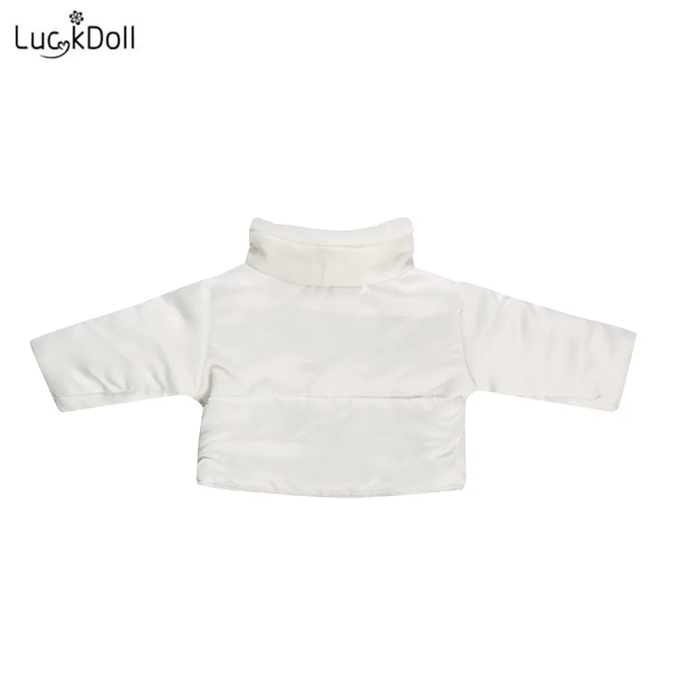 LUCKDOLL белая хлопковая куртка подходит 18 дюймов американская Кукла одежда аксессуары, игрушки для девочек, поколение, подарок на день рождения