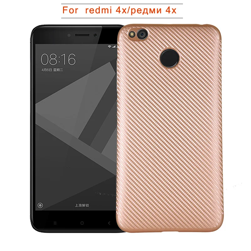углеродные волокна узор силиконовый чехол на xiomi xiaomi redmi 4x чехлы мягкий