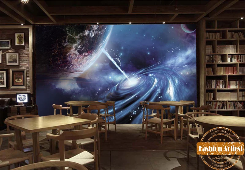 3d обои на заказ Настенные звезда космоса Вселенная звездное ремесло ТВ диван