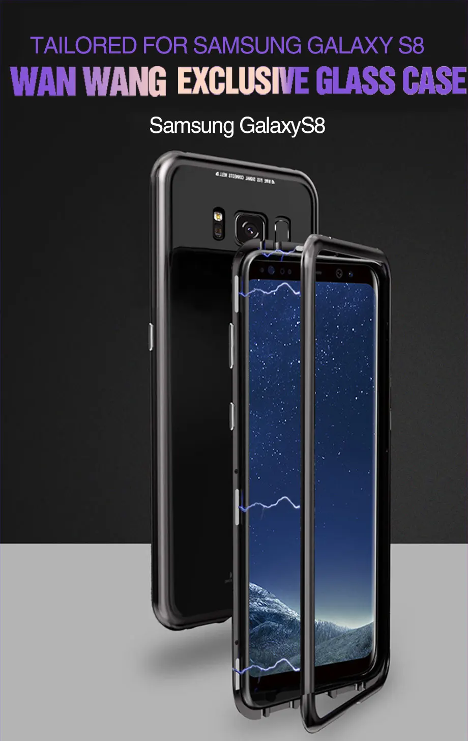 360 чехол с магнитной адсорбцией для samsung Galaxy S10 E S9 S8 Plus Note 8 9, задняя крышка из закаленного стекла на магните на A50 A30 A10, чехол s