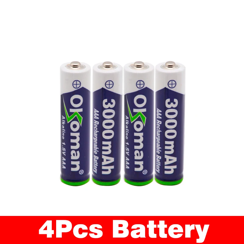 Цвет: желтый AAA батарея 3000mah 1,5 V Щелочная перезаряжаемая батарея для дистанционного управления игрушечный светильник и щелочное умное зарядное устройство - Цвет: Цвет: желтый