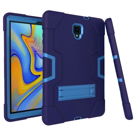 Для samsung Galaxy Tab A 10,5 T590 T595 T597 чехол детский противоударный Гибридный Силиконовый защитный чехол Tab A T590 T597 чехол для планшета - Цвет: dark blue blue