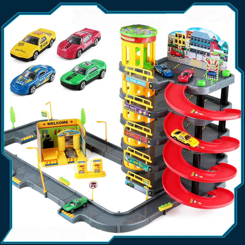3D автостоянка 5 слоев здание головоломка собрать автомобиль игрушка DIY слот модель игрушки для детей