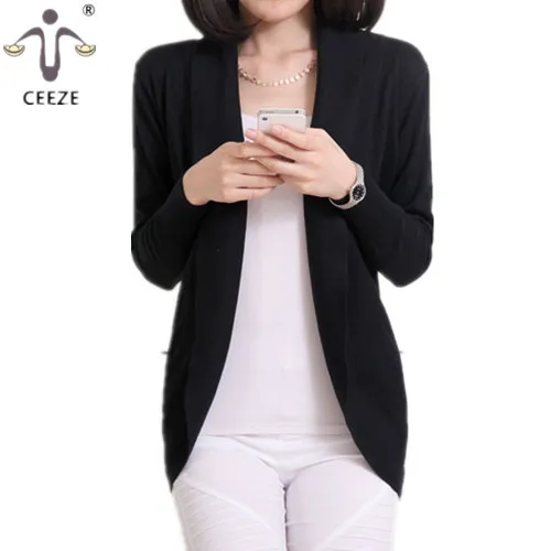 2015 new fashion women knitted sweater cardigan outerwear shawl long sleeve jacket knitwear coats Free shipping |
