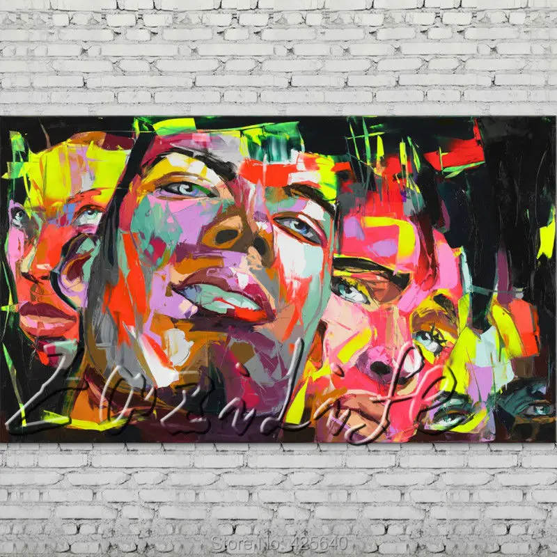 Палитра ножей портрет лица картина маслом персонаж фигура холст ручная роспись